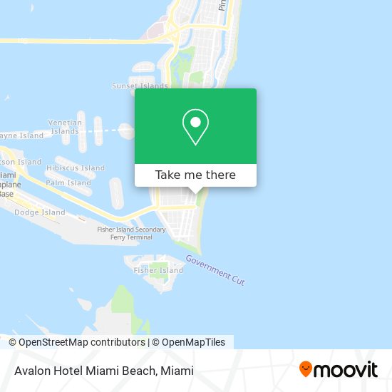 Avalon Hotel Miami Beach map