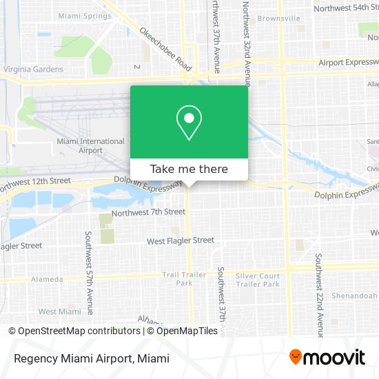 Regency Miami Airport map