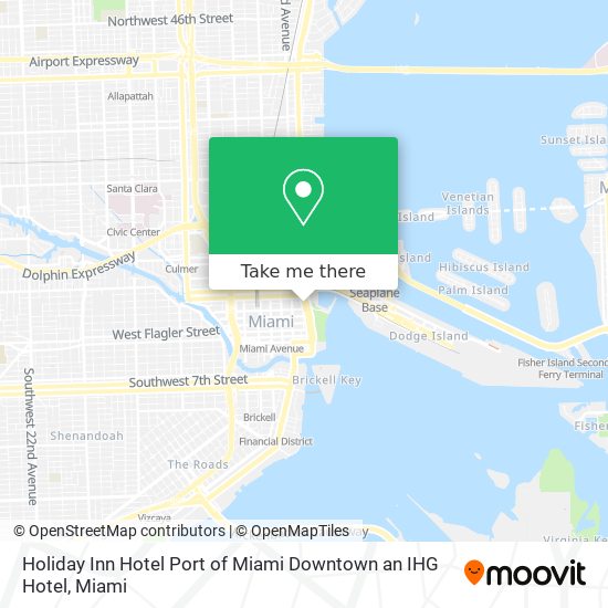 Holiday Inn Hotel Port of Miami Downtown an IHG Hotel map