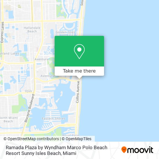 Ramada Plaza by Wyndham Marco Polo Beach Resort Sunny Isles Beach map