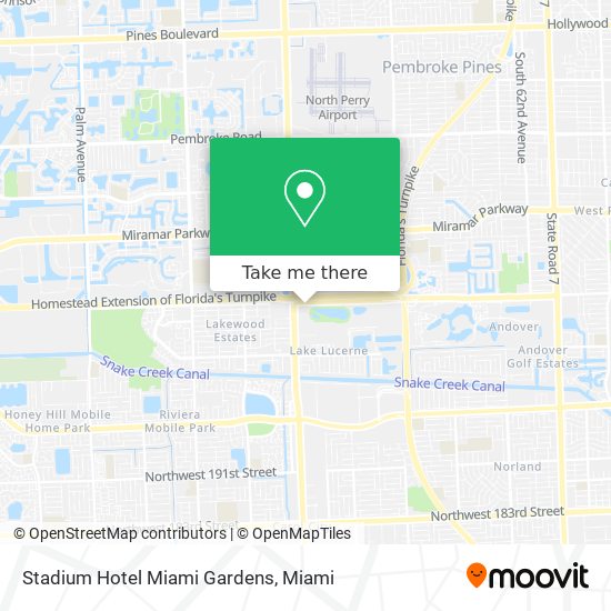 Mapa de Stadium Hotel Miami Gardens