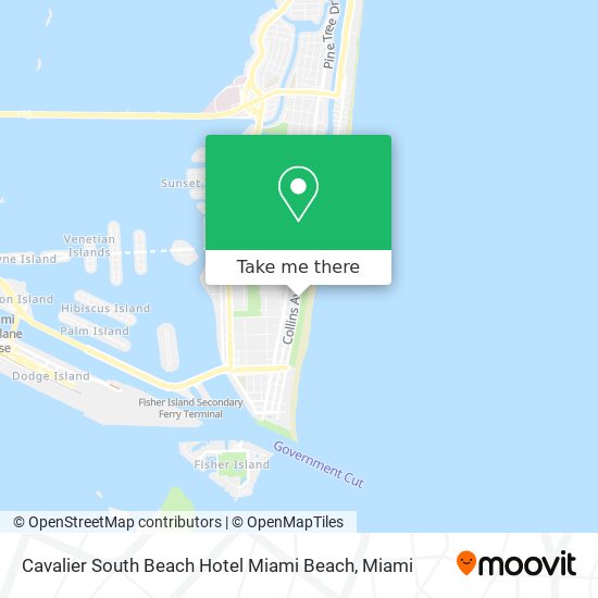 Mapa de Cavalier South Beach Hotel Miami Beach