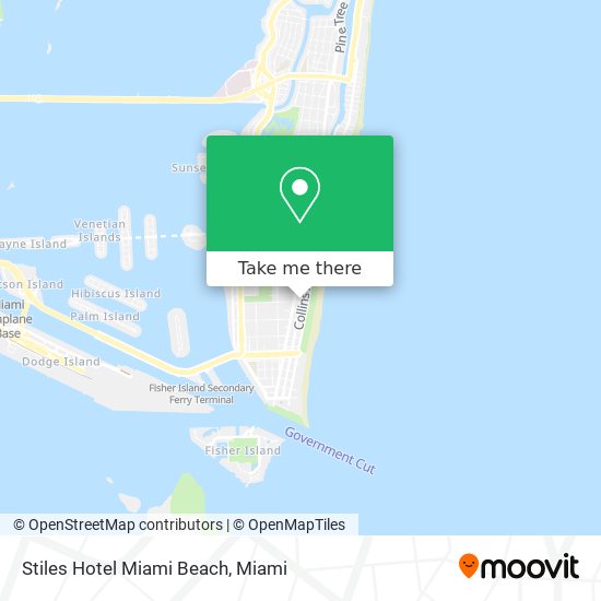 Stiles Hotel Miami Beach map
