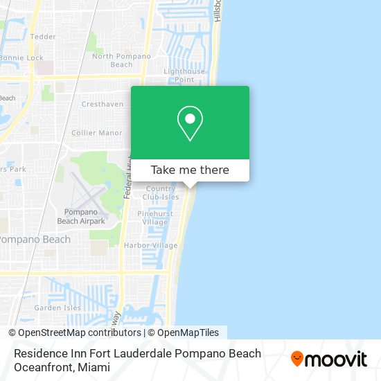 Residence Inn Fort Lauderdale Pompano Beach Oceanfront map