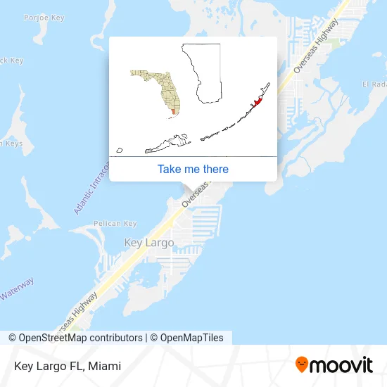 Key Largo FL map