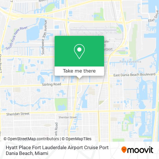 Mapa de Hyatt Place Fort Lauderdale Airport Cruise Port Dania Beach