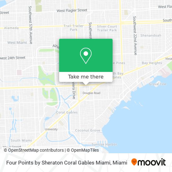 Four Points by Sheraton Coral Gables Miami map
