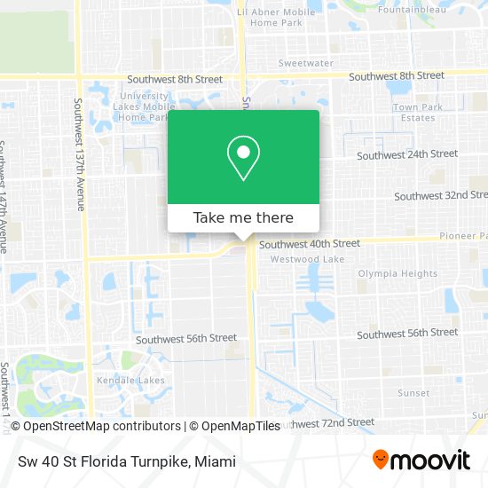 Sw 40 St Florida Turnpike map