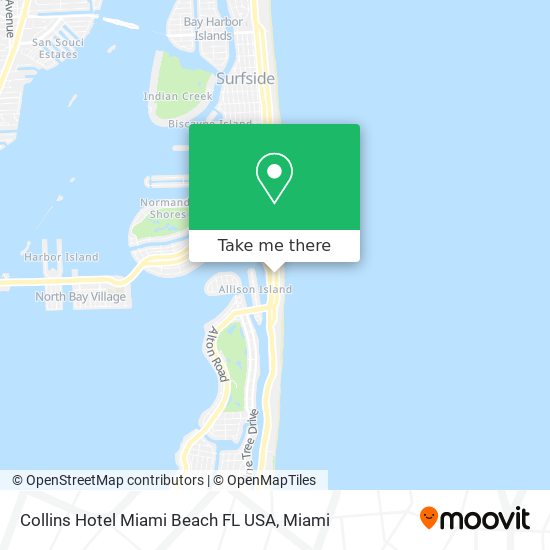 Mapa de Collins Hotel Miami Beach FL USA