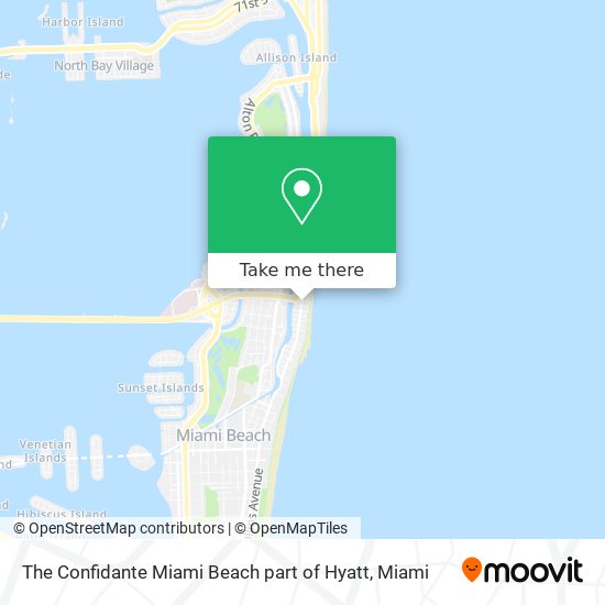 Mapa de The Confidante Miami Beach part of Hyatt