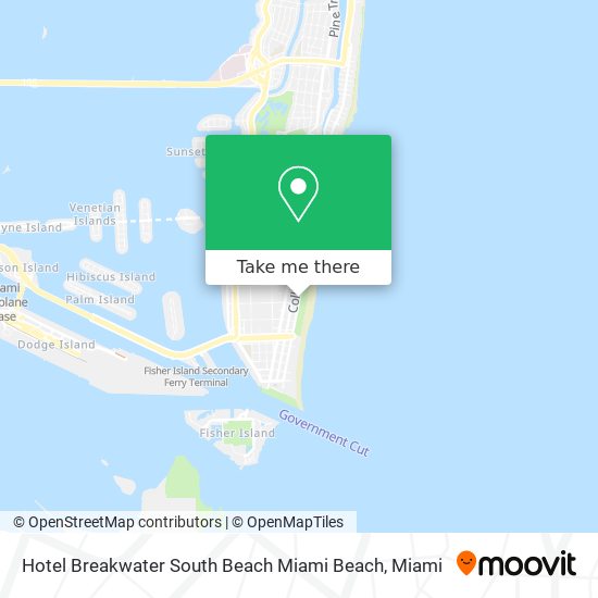 Hotel Breakwater South Beach Miami Beach map