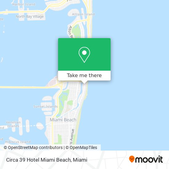 Circa 39 Hotel Miami Beach map