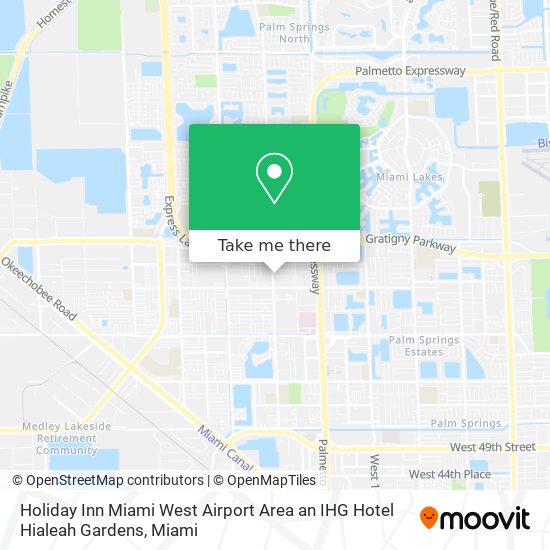 Holiday Inn Miami West Airport Area an IHG Hotel Hialeah Gardens map