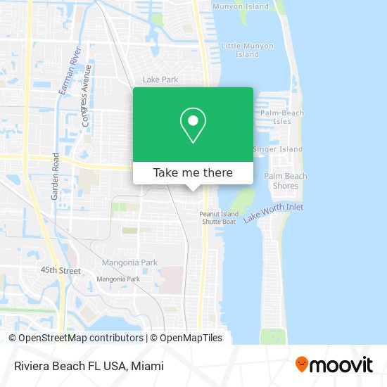 Mapa de Riviera Beach FL USA