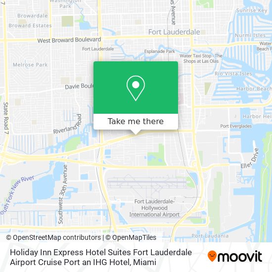 Mapa de Holiday Inn Express Hotel Suites Fort Lauderdale Airport Cruise Port an IHG Hotel