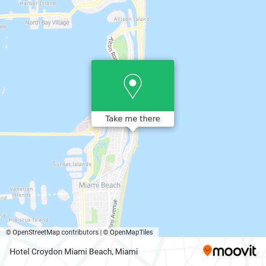 Hotel Croydon Miami Beach map