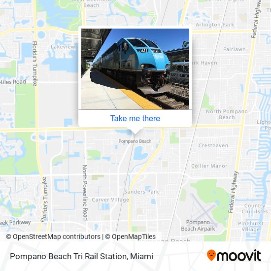 Mapa de Pompano Beach Tri Rail Station