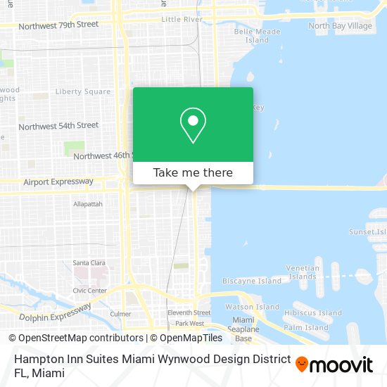 Mapa de Hampton Inn Suites Miami Wynwood Design District FL