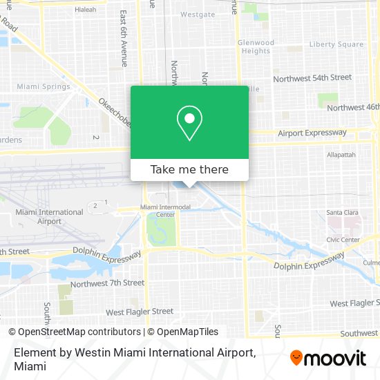 Mapa de Element by Westin Miami International Airport