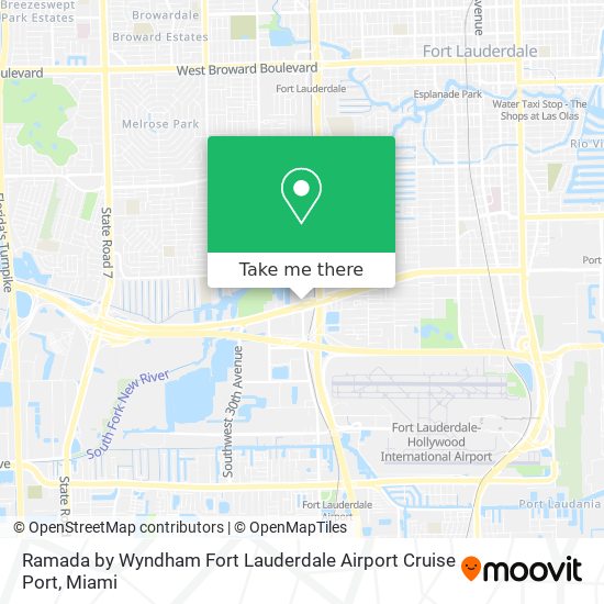 Ramada by Wyndham Fort Lauderdale Airport Cruise Port map