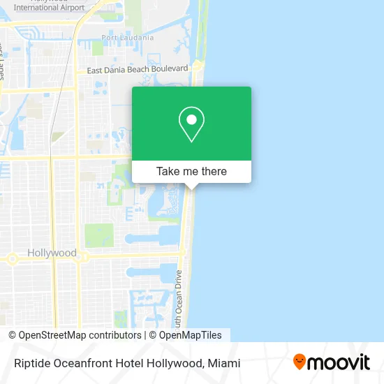 Riptide Oceanfront Hotel Hollywood map