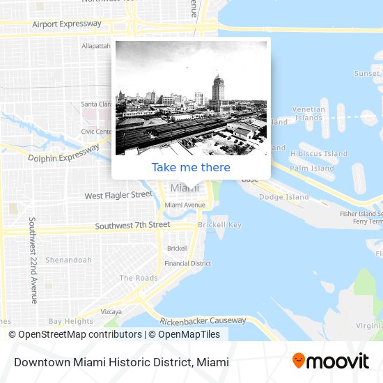 Mapa de Downtown Miami Historic District