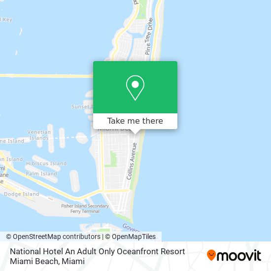 National Hotel An Adult Only Oceanfront Resort Miami Beach map