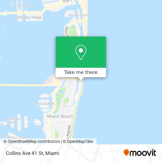 Collins Ave 41 St map