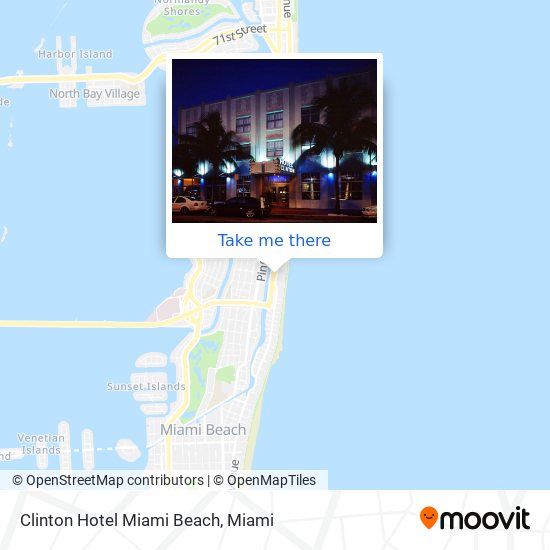 Clinton Hotel Miami Beach map