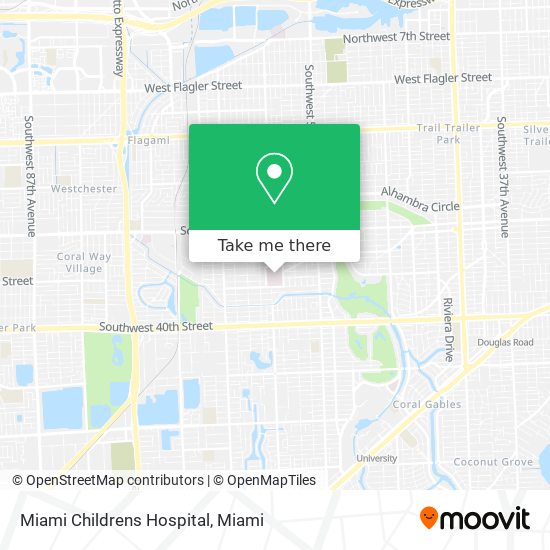 Miami Childrens Hospital map