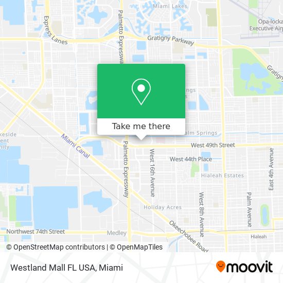 Westland Mall FL USA map