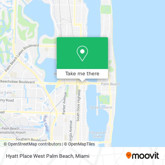 Hyatt Place West Palm Beach map