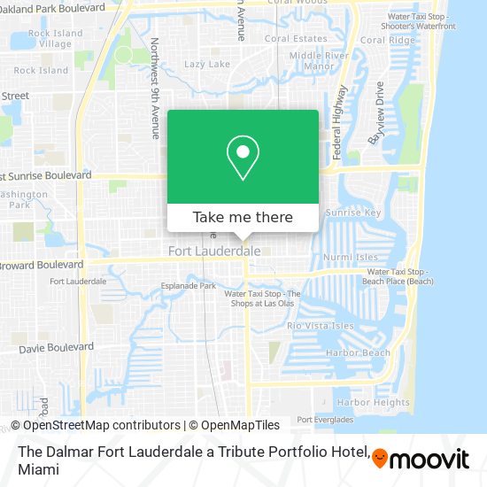 Mapa de The Dalmar Fort Lauderdale a Tribute Portfolio Hotel