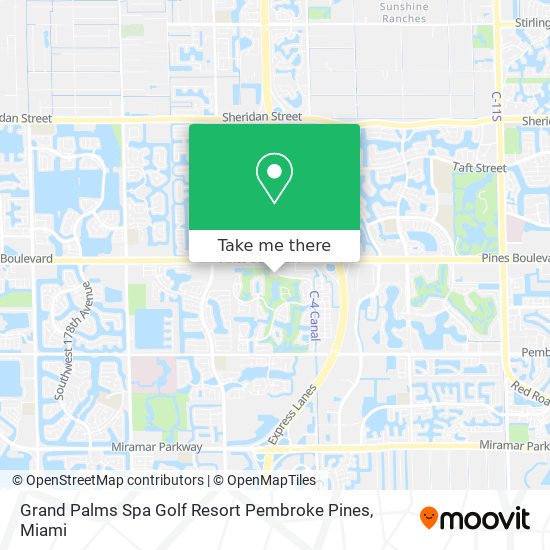 Grand Palms Spa Golf Resort Pembroke Pines map
