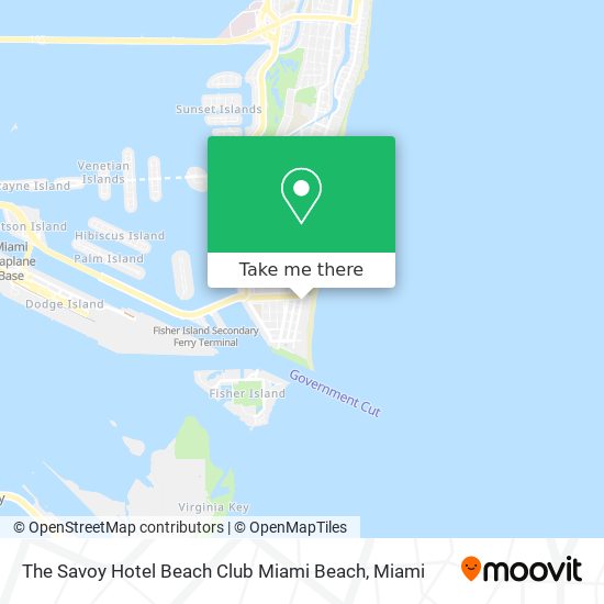 The Savoy Hotel Beach Club Miami Beach map