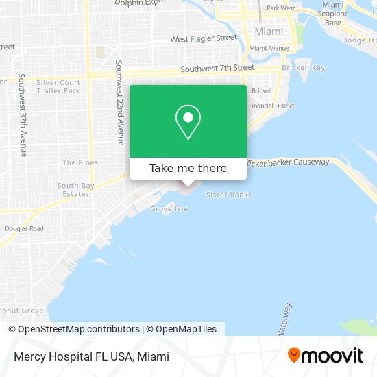 Mapa de Mercy Hospital FL USA