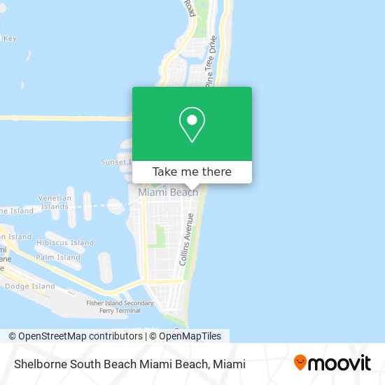 Mapa de Shelborne South Beach Miami Beach