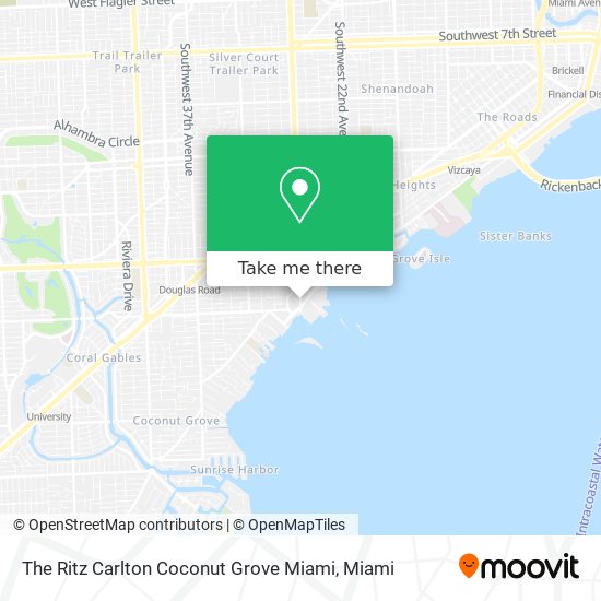 Mapa de The Ritz Carlton Coconut Grove Miami