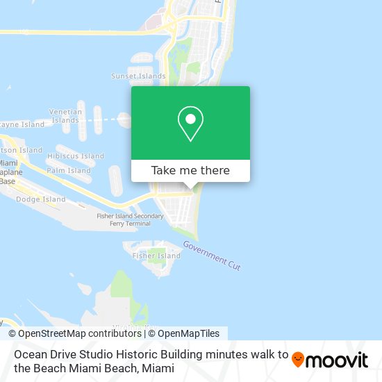 Mapa de Ocean Drive Studio Historic Building minutes walk to the Beach Miami Beach