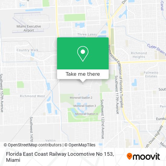 Mapa de Florida East Coast Railway Locomotive No 153