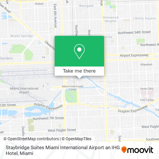 Staybridge Suites Miami International Airport an IHG Hotel map