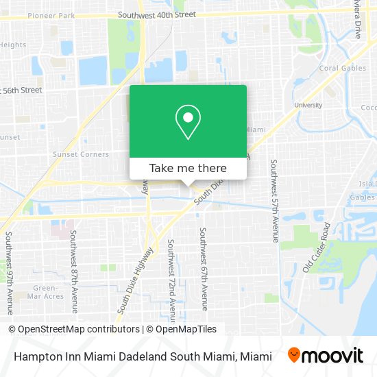 Mapa de Hampton Inn Miami Dadeland South Miami