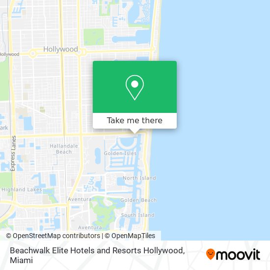 Beachwalk Elite Hotels and Resorts Hollywood map