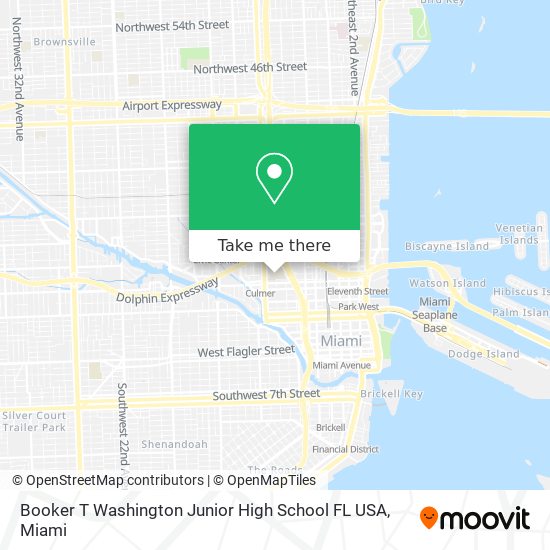 Mapa de Booker T Washington Junior High School FL USA