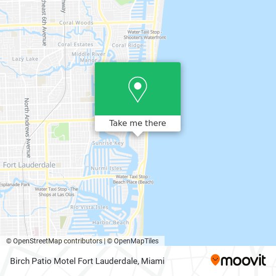 Mapa de Birch Patio Motel Fort Lauderdale