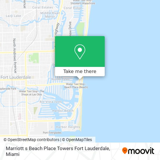 Marriott s Beach Place Towers Fort Lauderdale map