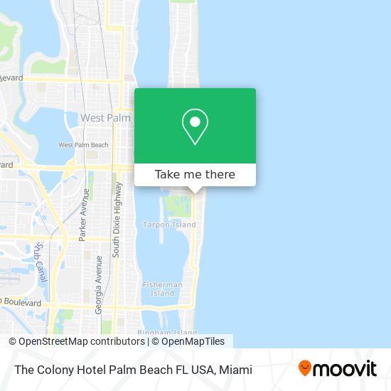 The Colony Hotel Palm Beach FL USA map