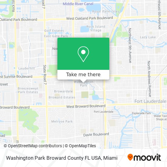 Mapa de Washington Park Broward County FL USA