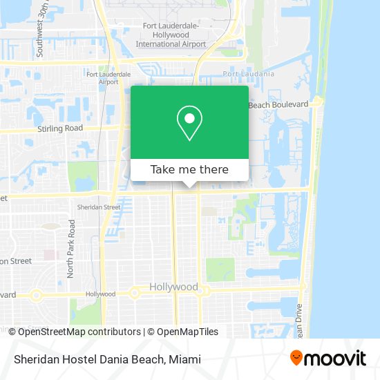 Sheridan Hostel Dania Beach map