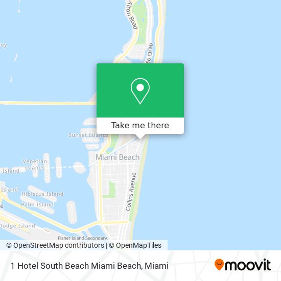 1 Hotel South Beach Miami Beach map